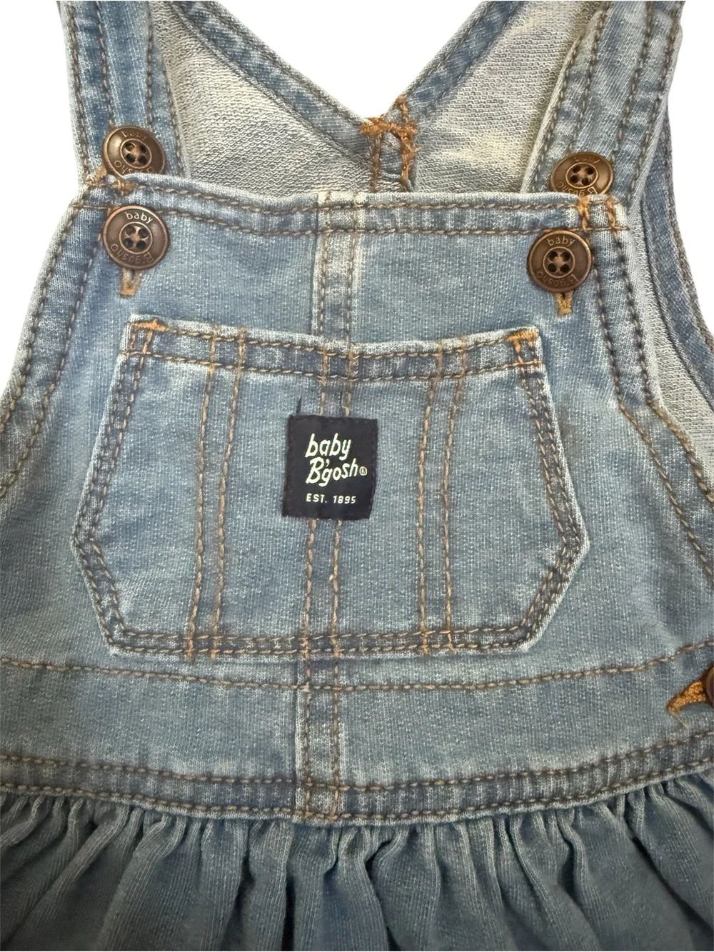 OshKosh B'gosh Light Blue Denim Pinafore Dress